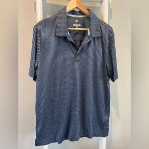 𝅺adidas striped collared gold shirt size large